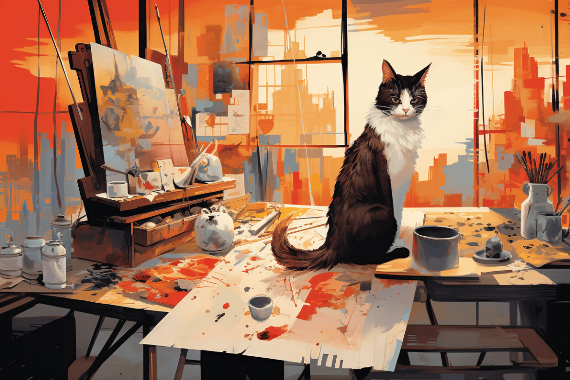 Cat Scientist Artist